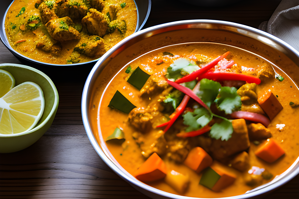 Authentisches Aloo Gobi-Gericht mit frischen Gewürzen aus dem führenden indischen Restaurant in Berlin